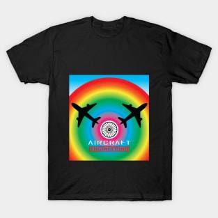 aircraft engineering, aerospace, turbine, logo T-Shirt